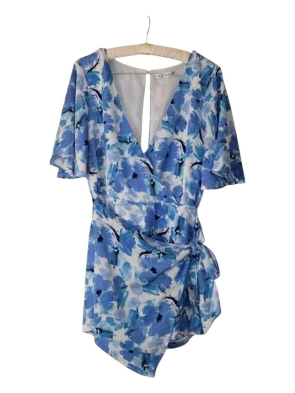 Mika & Gala Blue & White Shorts Romper Sexy 8